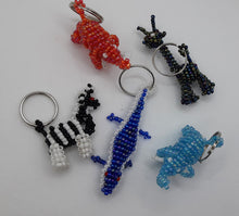 Load image into Gallery viewer, Beaded Animal Key Rings set of 5
