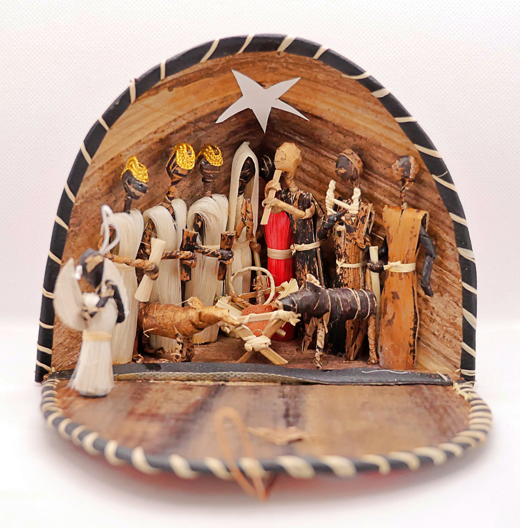 Nativity set inside a pocket box