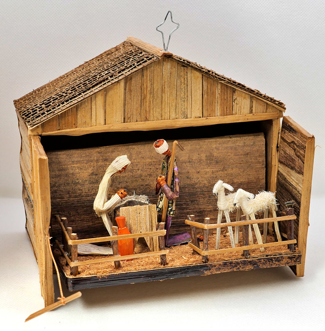 Nativity set with stable
